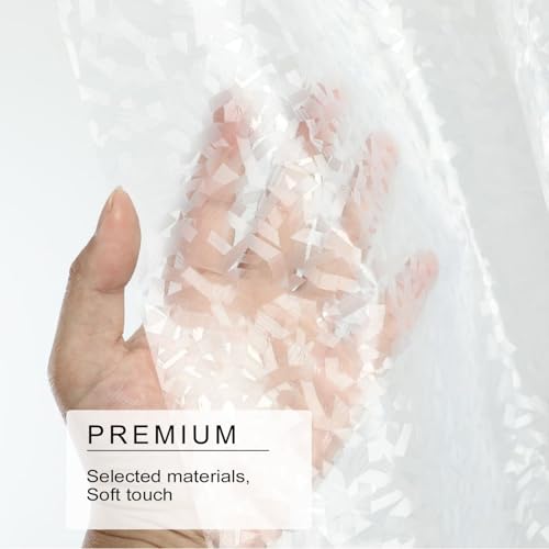 Doublure de rideau de douche PEVA 183x183cm TIKABC imperméable avec oeillets
