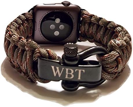 WATER BEAR TACTICAL 550 Paracord Band Made for Apple Watch 42mm & 44mm for Apple Watch Series 6, 5, 4, 3, 2, 1