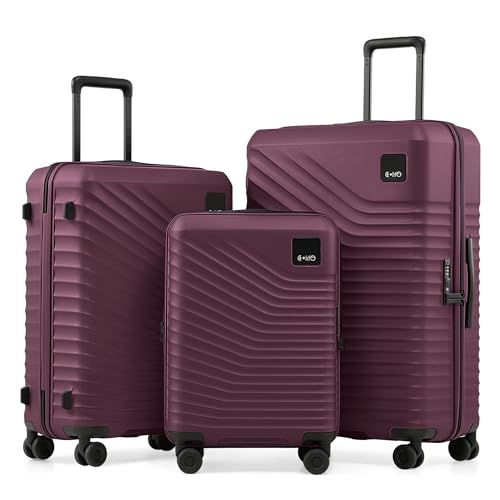 Image of Coolife Luggage 3 Piece Set, Lightweight PC Hardside Suitcases, 20 /24 /28