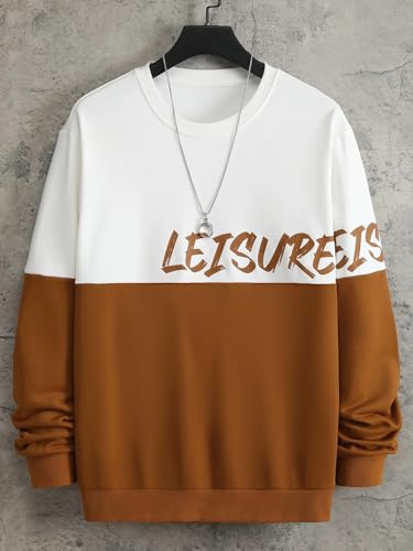 Image of Tagas Men's Colorblock Adventure Print Sweatshirt - Winterwear Round Neck Pullover | Casual Stylish Fleece Sweatshirt | Sizes S-XXL