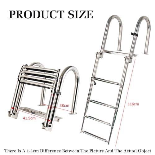 Escalera retractil para piscina con pasamanos XLTFUC miniatura 2