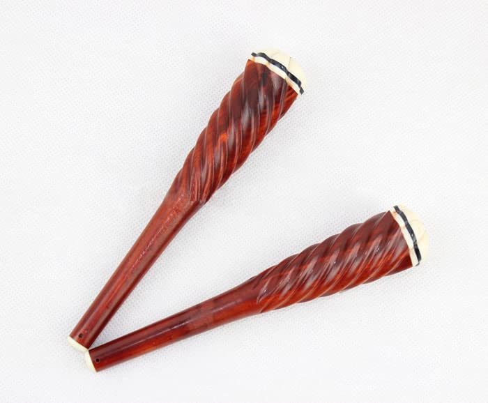 Red Sandalwood Erhu Pegs, Spiral, 1 Set (2 Pieces), Customizable