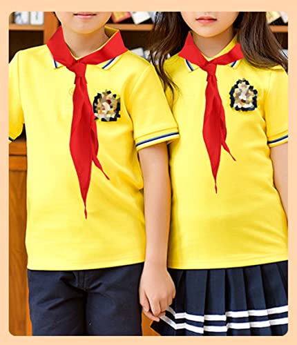 luzen 4Pcs Red Children Triangle Scarf Chinese Hong Ling Jin Primary School Students Red Scarf School Supplies for Young Pioneers3