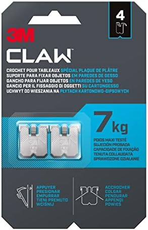 10 X PLASTERBOARD PICTURE / MIRROR HOOKS HOLDS UP TO 7KG ON