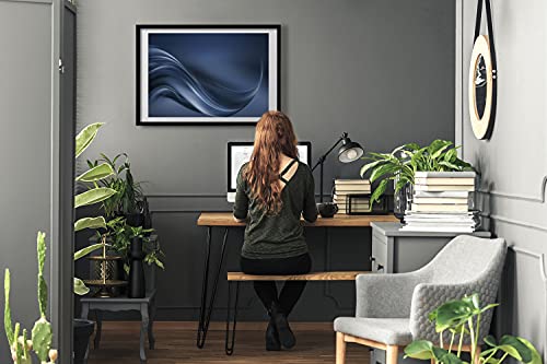 Cadre affiche 70x50 cm en bois MDF gris pour protéger un tableau moderne - 2