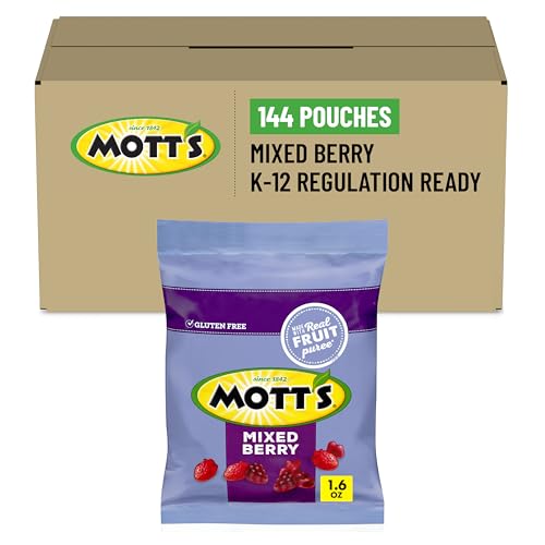 Mott's Mixed Berry Fruit Snacks, 1.6 Oz, 144 Count