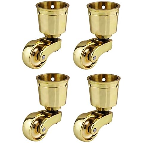 Solid Brass Castors with 28mm Wheels Cover