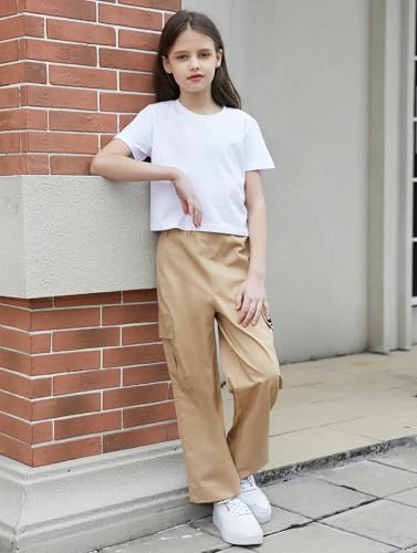 Image of Betusline Girls & Women Basic Summer Short Sleeve Slim Fit T-Shirts Soft Crewneck Crop Y2k Tee Cute Gym Fashion Clothes