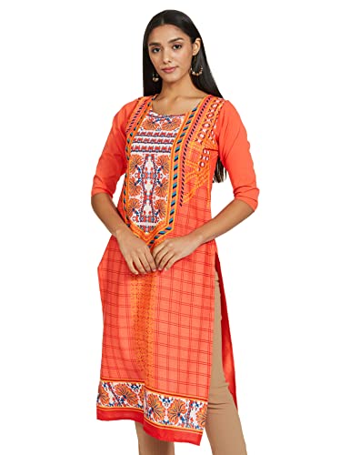 Image of Women's Crepe Straight Kurta
