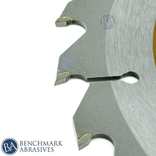Benchmark Abrasives TCT 7 1/4 Inch Circular Saw Blade, Tungsten Carbide Tipped for Cutting, Plywood, Hardwood, Wood Carving, MDF Panel - Small Circular Saw Wood Cutting Tool - (7-1/4", 24 Tooth) - Thumbnail 2