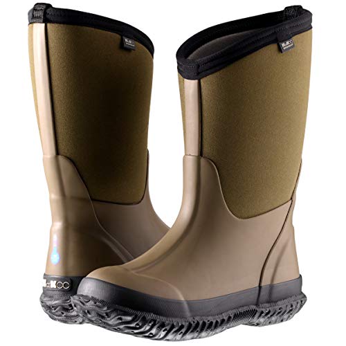 Mcikcc Kids' High Waterproof Rubber Rain And Snow Boot, Multiple Color Options, 7 M Army Green #TOP2