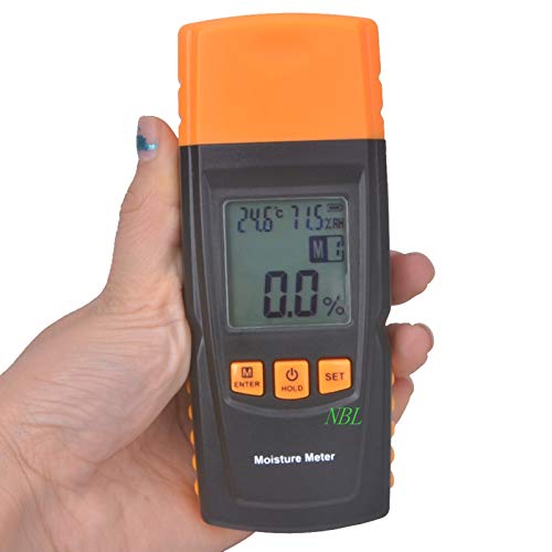 Testeur d'humidité, Compteur d'humidité en bois numérique de poche LCD Affichage d'humidité Testeur d'humidité Mesurer dans 4 Espèces d'arbres Détecteur humide Hygromètre Pour plantes en pot, jardin