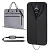 GMAK Travel Garment Bag, Heavy Duty Travel Suit Bag with Zipper Pocket, 47” Carry on Garment Duffel Bags for Suits, Dresses, Coats, Tuxedos, Travel Essential Storage Tote Bag, Grey