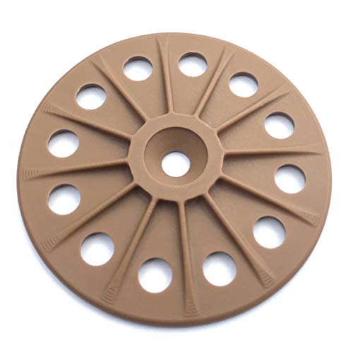 60Mm Reinforced 30% Glass Fibre Washers For Fixing Rigid Insulation Boards, Brown - 200Pcs #TOP1