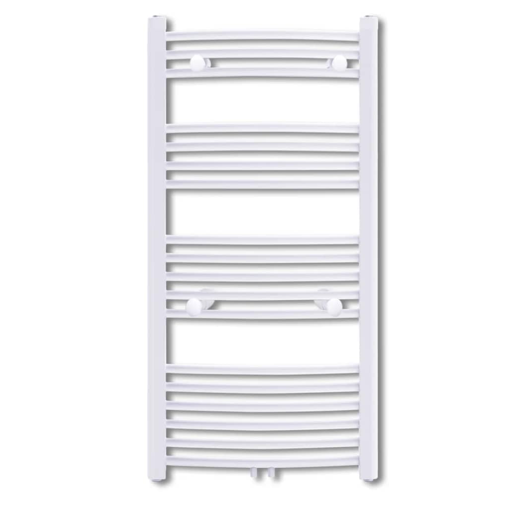 vidaXL Radiador toallero de baño con rieles curvados 600 x 1160 mm