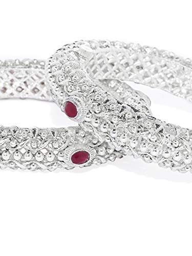 Silver Kada Bangles (Size 2.6) for Navratri
