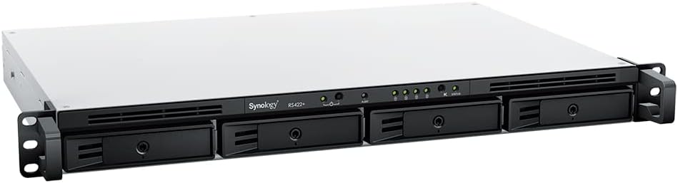 Synology 4 Bay NAS 1.4Ghz Quadcore CPU - RS422+ Rack Station, Black