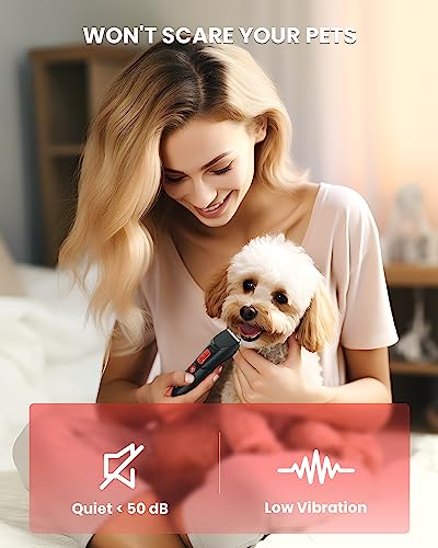 DOG CARE Dog Clippers for Grooming, Cordless Rechargeable Low Noise Dog Shears with 2 Speeds, Fine Tuning Blades, Professional Heavy Duty Dog Grooming Clippers, Pet Hair Clippers for Dogs Cats DOG CARE Dog Clippers for Grooming, Cordless Rechargeable Low Noise Dog Shears with 2 Speeds, Fine Tuning Blades, Professional Heavy Duty Dog Grooming Clippers, Pet Hair Clippers for Dogs Cats