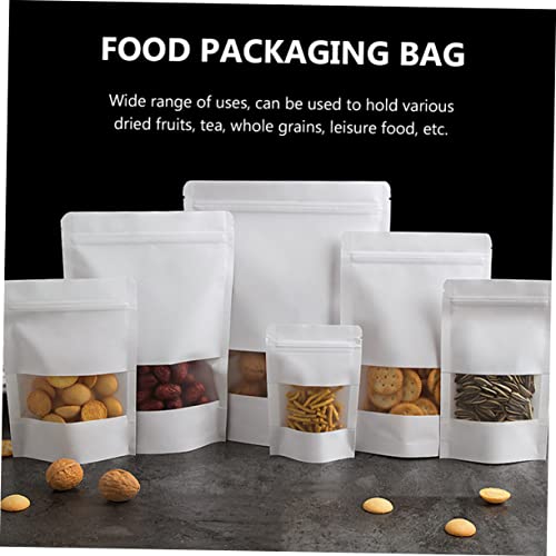 Bolsas papel kraft premium con ventana y base estable para alimentos secos 8