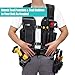 MELOTOUGH Tool Vest for Men with Drill Holster and Belt, Adjustable Multi-Pocket Safety Tool Vest with Reflective Strips for Carpenter, Electrician, Construction, Plumber (Black)
