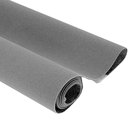 14.6 x78.7 Self Adhesive Fabric Velvet Drawer Liner Roll Sticky Velvet Flocking Liner for Jewelry Box Cabinets Dresser Drawer Furniture Crafts DIY Decal (Grey)