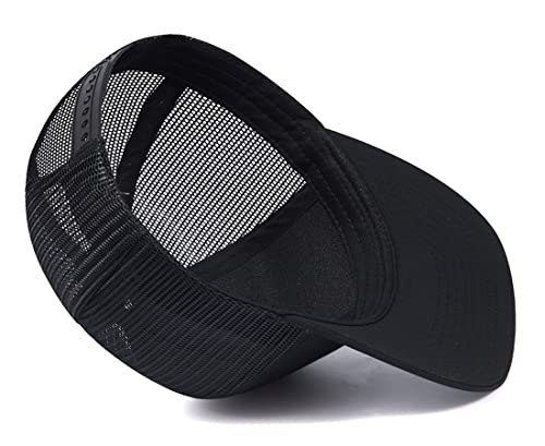 Image of Quanhaigou Trucker Hat - Mesh Snap Back - Unisex Adjustable Baseball Cap - Outdoor Hats for Men Women