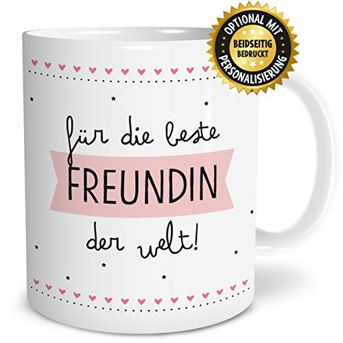 OWLBOOK Beste Freundin Große Kaffee-Tasse mit Spruch im Geschenkkarton Geschenke Geschenkidee für die Beste Freundin Geburtstag Ostern