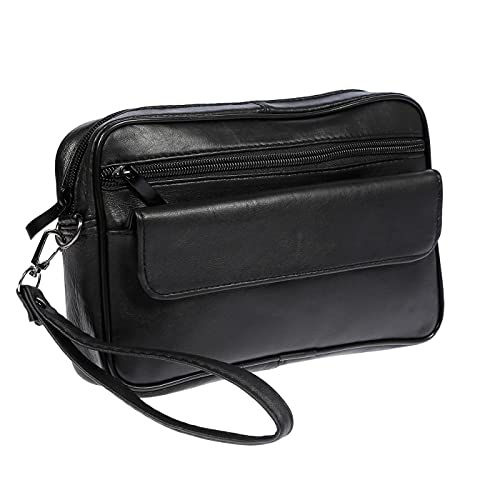Christian Wippermann XL echt Leder Herren Damen Handgelenktasche Tasche