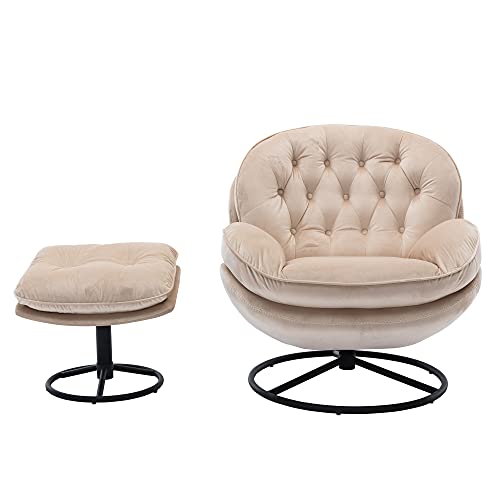 Sillón reclinable tapizado terciopelo beige moderno miniatura 6