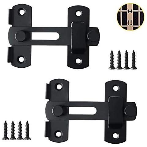 Door Lock, 2 Door Locks, Door Lock Security Door Lock with Anti-Theft Hole, Brushed Stainless Steel, for Doors, Windows, Bedrooms Cover