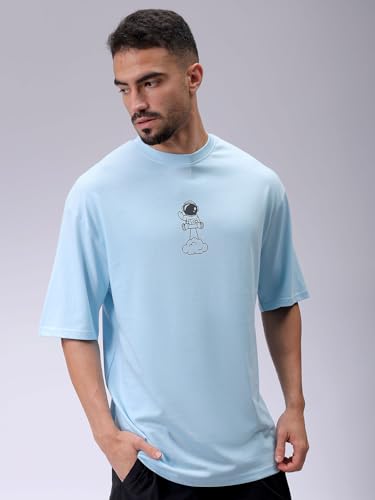 Image of The Indian Garage Co Men Oversized Graphic Back Printed Round Neck Tshirt