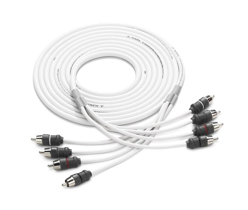 JL Audio 4 Channel 12' Marine Audio RCA Cable - XMD-WHTAIC4-12