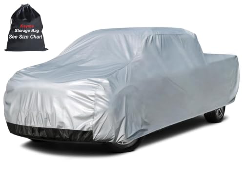 Image of Kayme Truck Cover Waterproof All Weather - See Vehicle Size Chart - Heavy Duty Outdoor Pickup Cover Sun Uv Rain Protection, Universal Fit Most Extended Cab Long Bed, Length Up to 248 inch.