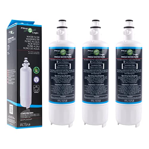 FilterLogic FFL-157LB | 3x Interner Wasserfilter ersetzt 4874960100 kompatibel mit Elektra-Bregenz, Beko, Grundig, Blomberg, Küppersbusch, Privileg, Smeg Kühlschrank