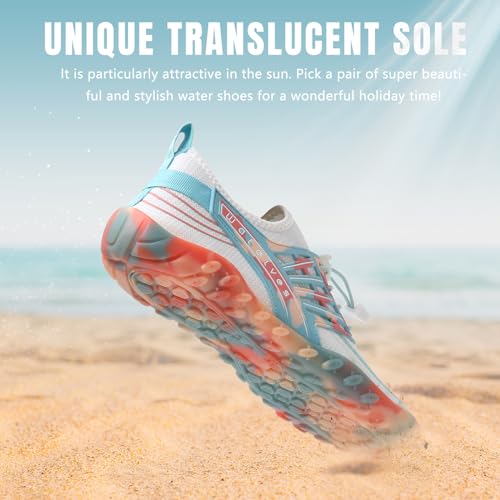 Image of WateLves Water Shoes Mens Womens Barefoot Beach Swim Shoes Quick-Dry Aqua Socks Pool Shoes for Surf Yoga Water Aerobics