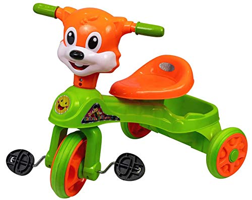 ODELEEChikko Baby Tricycle Ride on Bicycle with Music and Pedal and Back Storage (Green)
