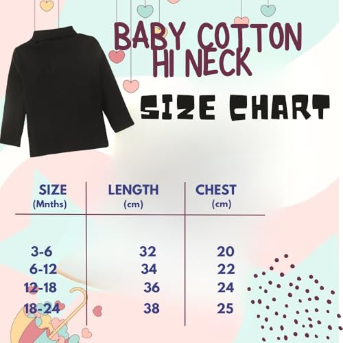 Image of REVOLTEK Boy's and Girl's 100% Cotton Full Sleeve Turtle High Neck T-Shirts Pack of 2