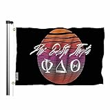 Swono Phi Delta Theta Synth Wave Elements Circle Sun Moon Outdoor Garden Flag - 3x5ft