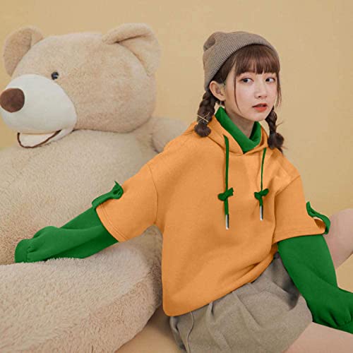 Cute Bear Hoodie For Women Spring Fall Long Sleeve Pullover Sweatshirts With Kawaii Personality Bag Teen Girls #TOP6