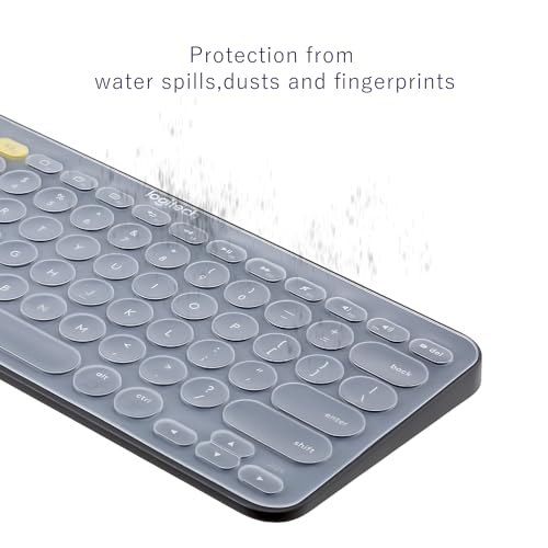 Protector de teclado silicona transparente compatible con Logitech K380 miniatura 5