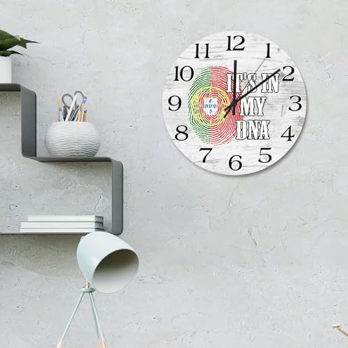 Horloge murale drapeau du Portugal de 30,5 cm pour salon