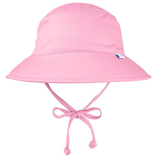 I Play. Toddler Girls Breathable And Adjustable Solid Color Bucket Sun Protection Hat With Chin Strap Upf 50+ Pink 2T-4T And Photo Keychain #TOP22