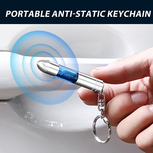 Image of 4 Packs Car Static Human Body Static Eliminator Discharger - High Voltage Anti-Static Keychain ESD Tool Sets - Anti-Static Wristband Bracelet for Car Keys