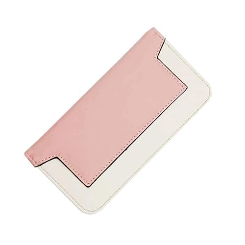 sslink iPhone17 Pro Max アイフォン17プロマックス 対応 手帳型 スマホ ケース (ホワイト×ピンク) ベルトなし ストラップホール付き PUレザー バイカラー ツートン シンプル バッグ型 レター型 おしゃれ かわいい スマホ カ