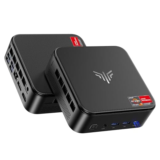NiPoGi E3B Mini PC AMD Ryzen 7 7730U (jusqu'à 4.5GHz,8C/16T) Micro Ordinateurs de Bureau 16GB RAM 512GB SSD, WiFi 6, BT5.2, Triple Display 4K@60Hz pour Office Home