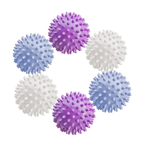 Cofimkate 6Pcs Small Dryer Balls, 2.36 Inch Reusable Laundry Balls for Washer & Dryer, Fabric Softener Alternative, Anti-Wrinkle & Pet Hair Remover Laundry Essentials