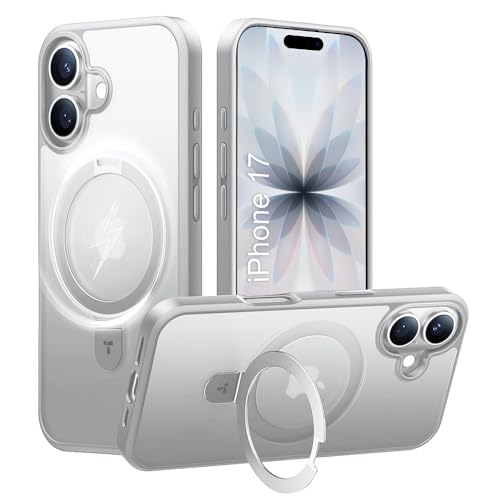 Image of iPhone 17 Magsafe Stand Case | Matte Design & 360 Protection | Military-Grade Apple iPhone 17 Cover | Ultra Premium - Gray