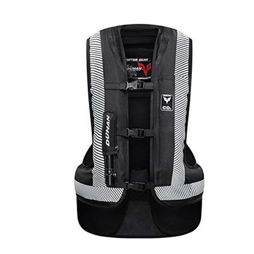 LXHkk Chaleco De Airbag De Protección De Motocicleta, Traje Anticaída De Gas Comprimido, Chaleco Reflectante, Armadura De Caballero Incorporada, Sistema De Gatillo De Airbag Mejorado,Negro,L