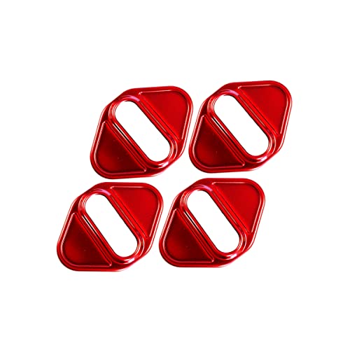 N-WGN N-WGNカスタム ドアロック ストライカー ホンダ カバー ステンレス製 4個セット レッド