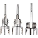 Eyech 3Pcs PVC Pipe Threader Kit 1/2' 3/4' 1' NPT, Integrated Internal & External Pipe Threading Cutting Tool, Dual-Function Electric Drill Compatible PVC Pipe Threader Kit